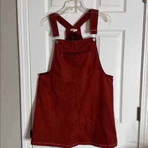A.U.W. Western Faux Suede Overalls Jumper